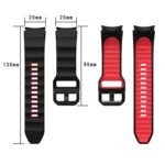 Wave Texture Two Color Silicone Watch Band - Image 3