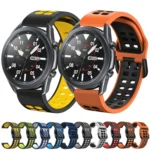 Dual-row Hole Two Color Silicone Watch Band - Image 2