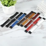 22mm Plain Weave Genuine Leather Watch Band - Image 3