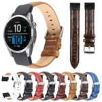 20mm Bamboo Joint Texture Genuine Leather Watch Band - Image 2