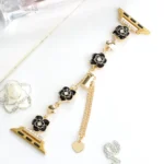 Camellia Metal Chain Bracelet Watch Band, For Apple Watch SE 2023 44mm, For Apple Watch SE 2023 40mm, For Apple Watch Ultra 2 49mm, For Apple Watch Series 9 45mm, For Apple Watch Series 9 41mm - Image 5