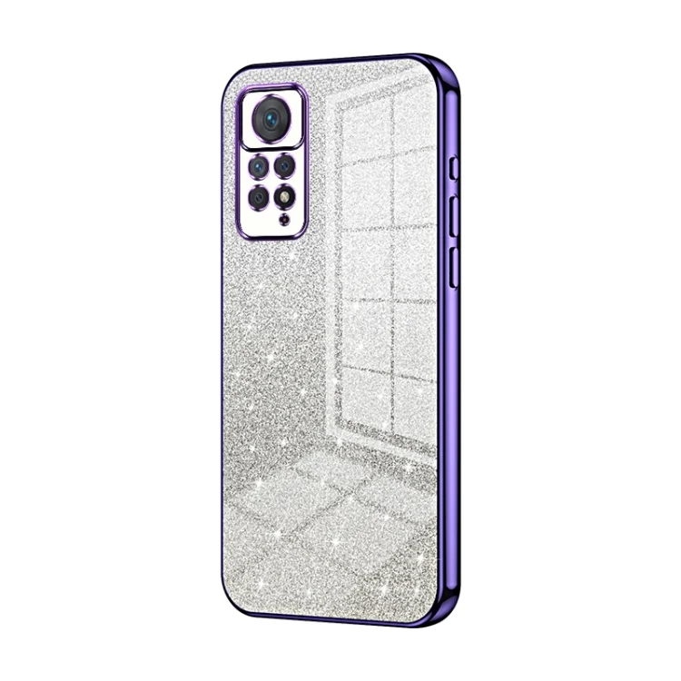 EDA006064632A.webp Gradient Glitter Powder Electroplated Phone Case, For Xiaomi Redmi Note 11 Pro 4G/5G Global, For Xiaomi Redmi Note 12 4G - Image 1