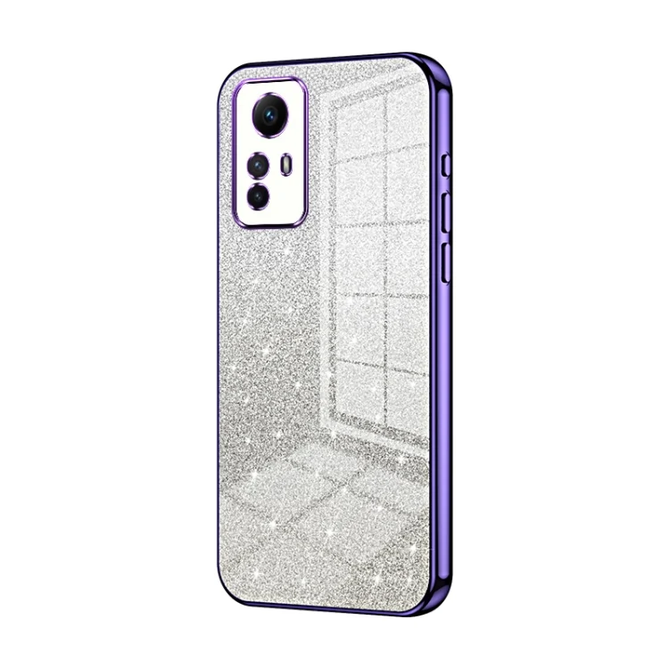EDA006064641A.webp Gradient Glitter Powder Electroplated Phone Case, For Xiaomi Redmi Note 12S, For Xiaomi Redmi Note 12 Pro+ - Image 1