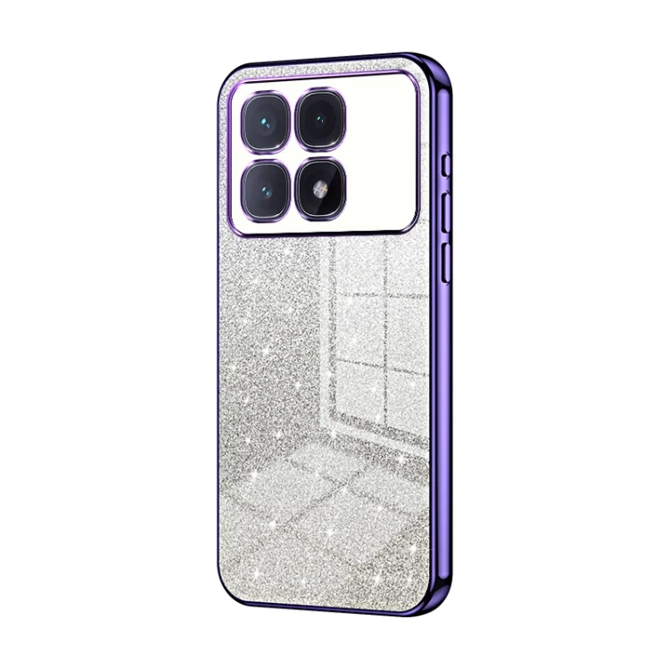 EDA006064649A.webp Gradient Glitter Powder Electroplated Phone Case, For Redmi K70 Ultra, For Xiaomi Redmi Note 13 Pro 4G - Image 1