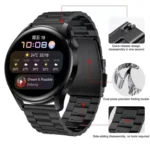 Three Strains Flat Buckle Titanium Steel Watch Band - Image 4