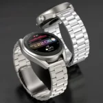 Three Strains Flat Buckle Titanium Steel Watch Band - Image 3