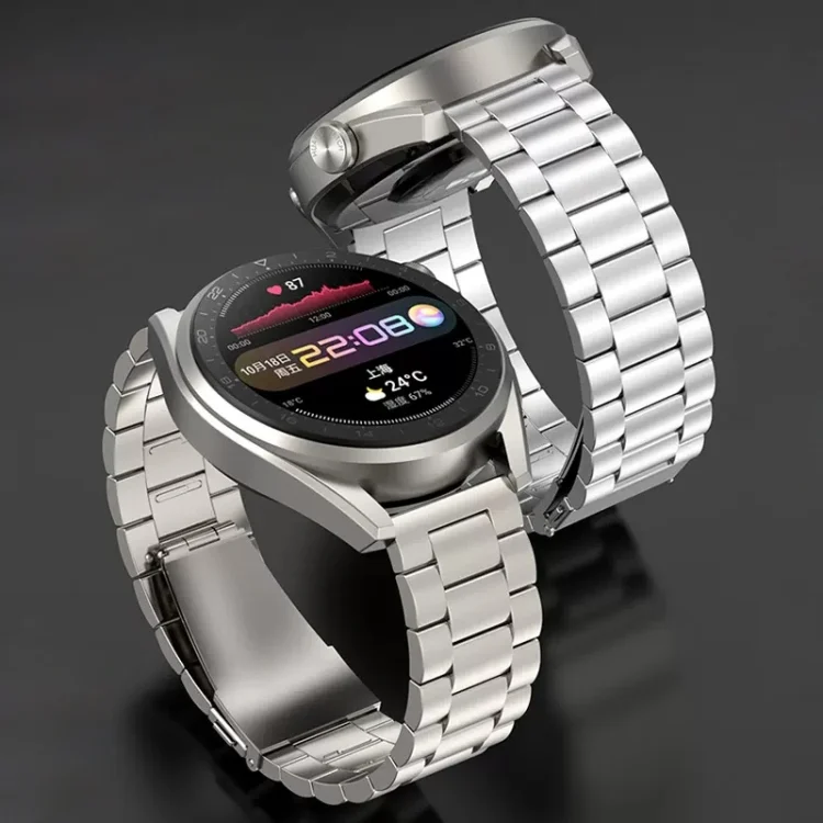 EDA0060685_B2.webp Three Strains Flat Buckle Titanium Steel Watch Band - Image 3