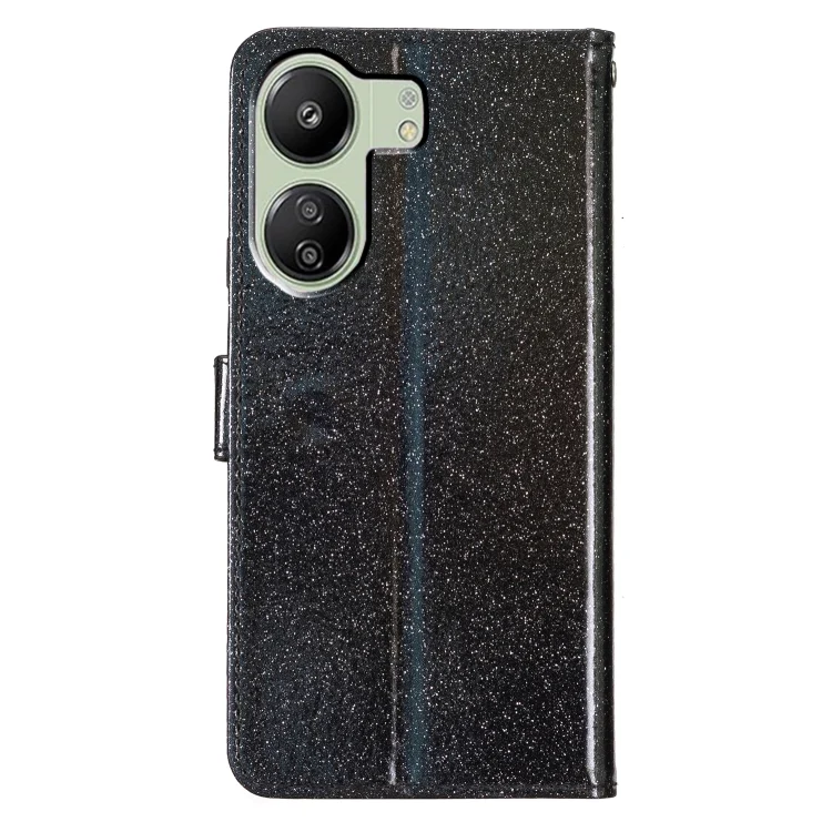 EDA006077702A_2.webp Glitter Powder Flip Leather Phone Case, For Xiaomi Redmi 13C, For Xiaomi 13T 5G - Image 3