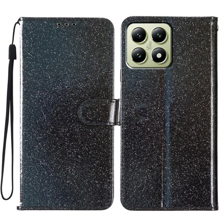 Glitter Powder Flip Leather Phone Case, For Xiaomi 15T Pro 5G, For Xiaomi 15T 5G, For Xiaomi 15 Pro