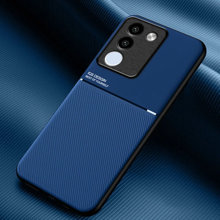 Classic Tilt Strip Grain Magnetic PC Hybrid TPU Phone Case, For vivo V29e Global, For vivo Y35+, For vivo S17, For vivo S17e, For vivo iQOO Neo8