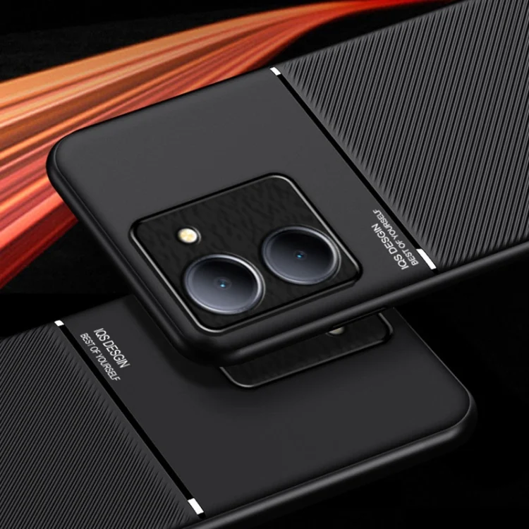 EDA006081810A_1.webp Classic Tilt Strip Grain Magnetic PC Hybrid TPU Phone Case, For vivo Y78, For vivo Y78+, For vivo Y35 4G - Image 2