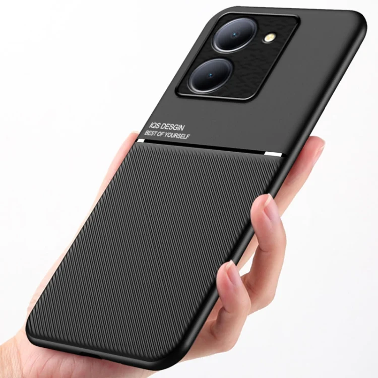 EDA006081810A_2.webp Classic Tilt Strip Grain Magnetic PC Hybrid TPU Phone Case, For vivo Y78, For vivo Y78+, For vivo Y35 4G - Image 3