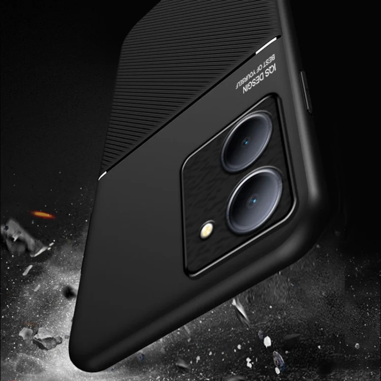 EDA006081810A_5.webp Classic Tilt Strip Grain Magnetic PC Hybrid TPU Phone Case, For vivo Y78, For vivo Y78+, For vivo Y35 4G - Image 6