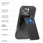 DUX DUCIS Rafi II Series MagSafe Magnetic Holder RFID Phone Case, For iPhone 16 Pro Max, For iPhone 16 Pro, For iPhone 16, For iPhone 15 Pro Max, For iPhone 15 Pro, For iPhone 15 Plus, For iPhone 1... - Image 3