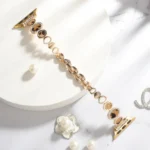 Leopard Rhinestones Metal Chain Watch Band, For Apple Watch SE 2023 44mm, For Apple Watch SE 2023 40mm, For Apple Watch Ultra 2 49mm, For Apple Watch Series 9 45mm, For Apple Watch Series 9 41mm... - Image 3