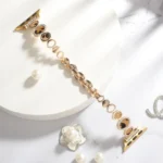 Leopard Rhinestones Metal Chain Watch Band, For Apple Watch Series 3 38mm, For Apple Watch Series 3 42mm, For Apple Watch Series 2 42mm, For Apple Watch Series 2 38mm, For Apple Watch 42mm... - Image 3