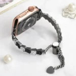 Shell Beads Chain Bracelet Metal Watch Band, For Apple Watch SE 2023 44mm, For Apple Watch SE 2023 40mm, For Apple Watch Ultra 2 49mm, For Apple Watch Series 9 45mm, For Apple Watch Series 9 41mm - Image 5