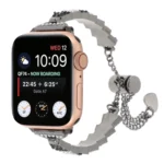Shell Beads Chain Bracelet Metal Watch Band, For Apple Watch Series 6 44mm, For Apple Watch Series 5 44mm, For Apple Watch Series 5 40mm, For Apple Watch Series 4 44mm, For Apple Watch Series 4 40mm