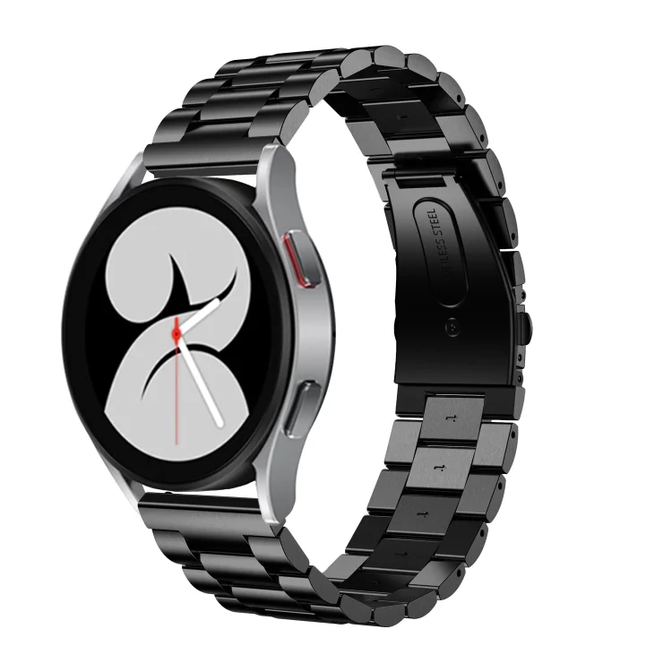 Flat Head Three-bead Stainless Steel Watch Band