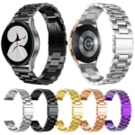 Flat Head Three-bead Stainless Steel Watch Band - Image 2