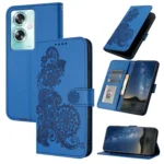 Datura Flower Embossed Flip Leather Phone Case, For OPPO A79