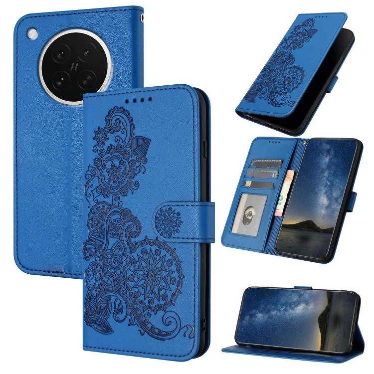 Datura Flower Embossed Flip Leather Phone Case, For OPPO Find X8s, For OPPO Find X8 Ultra