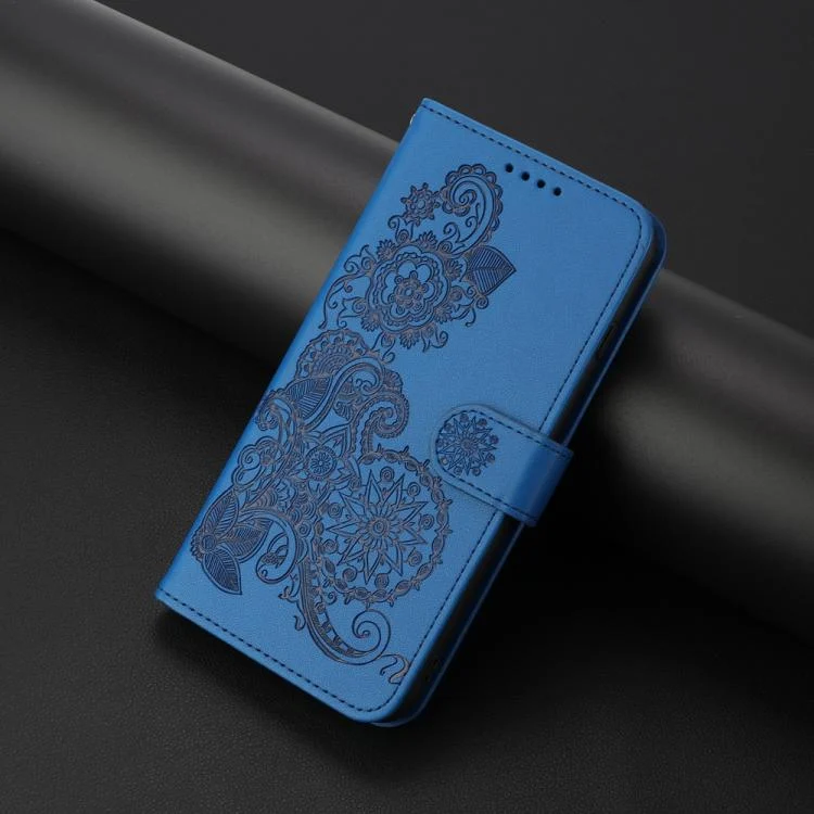EDA006099820A_1.webp Datura Flower Embossed Flip Leather Phone Case, For OPPO A36 / A76 / A96 / K10 4G, For OPPO Reno6 Pro+ 5G - Image 2