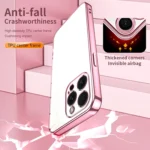 Transparent Plating Fine Hole Phone Case, For iPhone 15 Pro Max, For iPhone 15 Pro - Image 6