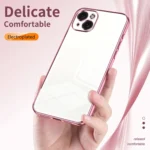 Transparent Plating Fine Hole Phone Case, For iPhone 15 Plus, For iPhone 15 - Image 5