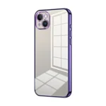 Transparent Plating Fine Hole Phone Case, For iPhone 14 Plus, For iPhone 14