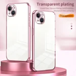 Transparent Plating Fine Hole Phone Case, For iPhone 14 Plus, For iPhone 14 - Image 2