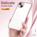 Transparent Plating Fine Hole Phone Case, For iPhone 14 Plus, For iPhone 14 - Image 5