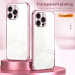 Transparent Plating Fine Hole Phone Case, For iPhone 16 Pro Max, For iPhone 16 Pro - Image 2