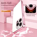 Transparent Plating Fine Hole Phone Case, For iPhone 16 Pro Max, For iPhone 16 Pro - Image 6