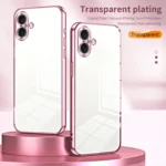 Transparent Plating Fine Hole Phone Case, For iPhone 16 Plus, For iPhone 16 - Image 2