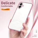 Transparent Plating Fine Hole Phone Case, For iPhone 16 Plus, For iPhone 16 - Image 5