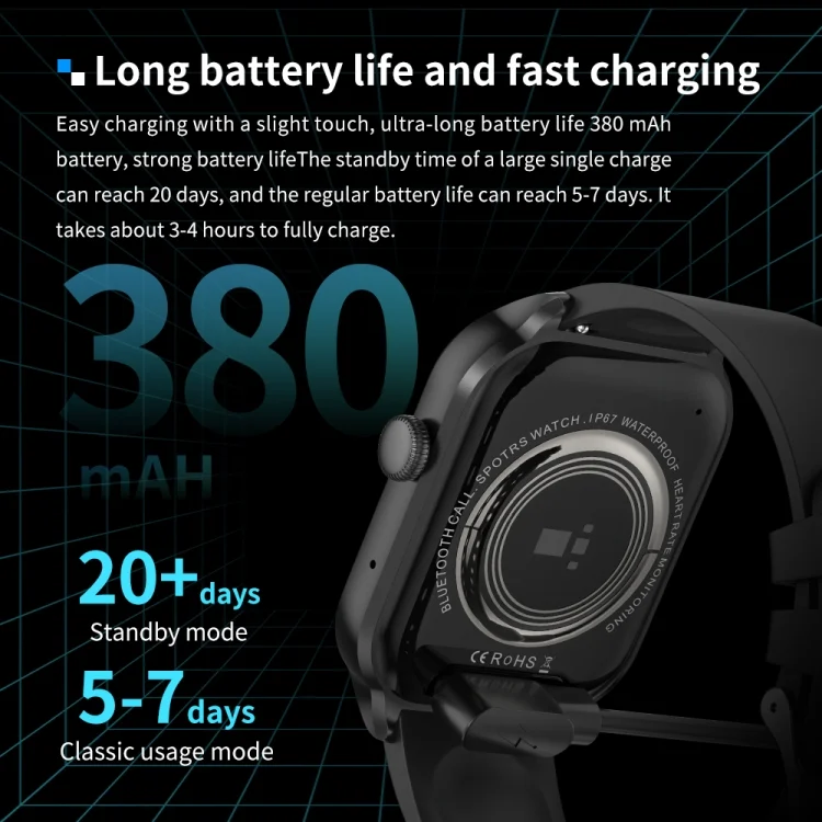 EDA0061099_B17.webp 2.01 inch Three-bead Steel Strap Bluetooth Call Smart Watch Support Heart Rate Monitoring / Non-invasive Blood Sugar - Image 18