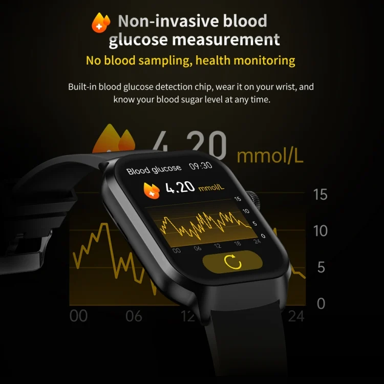 EDA0061100_B11.webp 2.01 inch Leather Strap Bluetooth Call Smart Watch Support Heart Rate Monitoring / Non-invasive Blood Sugar - Image 12