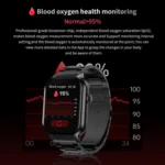 2.01 inch Leather Strap Bluetooth Call Smart Watch Support Heart Rate Monitoring / Non-invasive Blood Sugar - Image 10