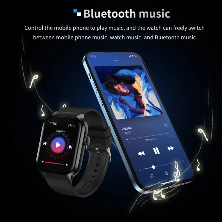 EDA0061101_B15.webp 2.01 inch Silicone Strap Bluetooth Call Smart Watch Support Heart Rate Monitoring / Non-invasive Blood Sugar - Image 16