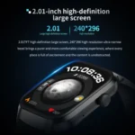 2.01 inch Silicone Strap Bluetooth Call Smart Watch Support Heart Rate Monitoring / Non-invasive Blood Sugar - Image 3