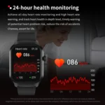 2.01 inch Silicone Strap Bluetooth Call Smart Watch Support Heart Rate Monitoring / Non-invasive Blood Sugar - Image 9