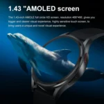 1.43 inch Leather Strap Bluetooth Call Smart Watch Support ECG / Non-invasive Blood Sugar - Image 2