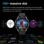 1.43 inch Leather Strap Bluetooth Call Smart Watch Support ECG / Non-invasive Blood Sugar - Image 4