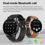 1.43 inch Leather Strap Bluetooth Call Smart Watch Support ECG / Non-invasive Blood Sugar - Image 5
