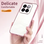 Transparent Plating Fine Hole Phone Case, For Xiaomi 14 Pro, For Xiaomi 14 - Image 5