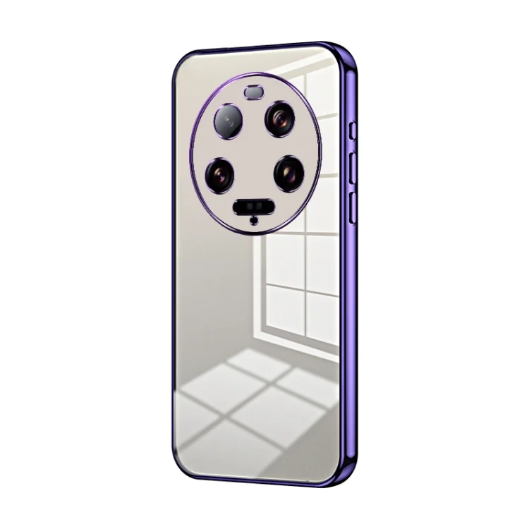 Transparent Plating Fine Hole Phone Case, For Xiaomi 13 Ultra, For Xiaomi Civi 3