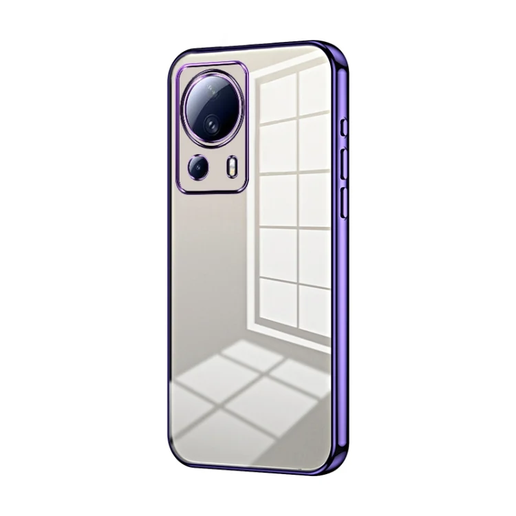 Transparent Plating Fine Hole Phone Case, For Xiaomi Civi 2 / 13 Lite, For Xiaomi 13 Pro