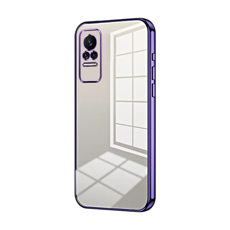Transparent Plating Fine Hole Phone Case, For Xiaomi Civi / Civi 1S, For Xiaomi Poco M4 Pro