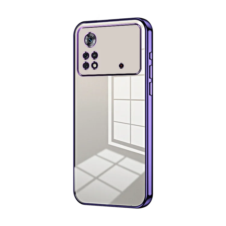 Transparent Plating Fine Hole Phone Case, For Xiaomi Poco X4 Pro 5G, For Xiaomi 12 / 12X